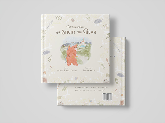Sticky Bear Hardcover Book cover and back overlapped